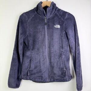The North Face Osito Fleece Jacket Womens XS Purple Full Zip Soft Plush Raschel
